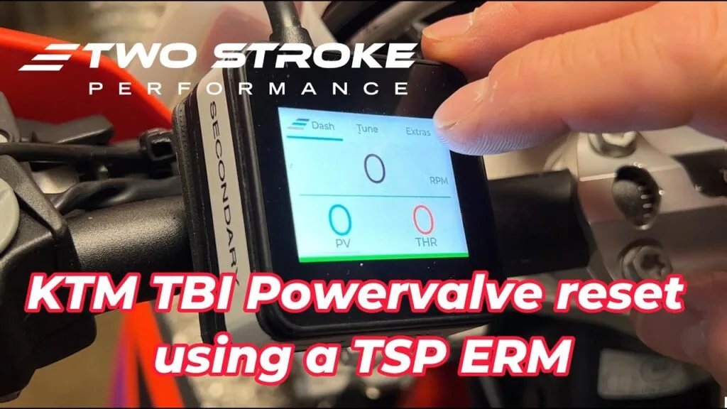KTM TBI Powervalve reset using a TSP ERM